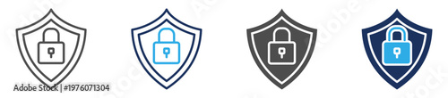 protection icon set multi concept