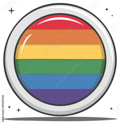 Rainbow Pride Flag in a Circle with Sparkles Free Download Rainbow Pride Flag in a Circle with Sparkles - GFXLoad
