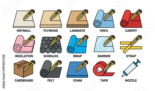 Utility knives on building materials: drywall, plywood, and more