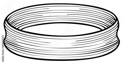 Circular metal lid, sketch illustration, vintage design, packaging