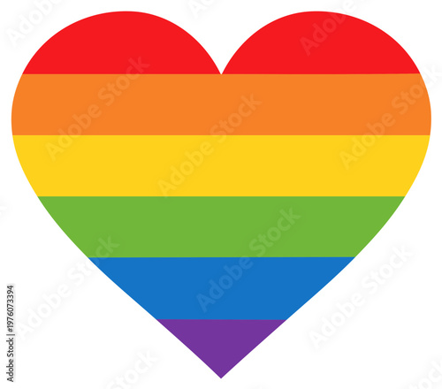 Rainbow Heart Flag Symbolizing Love, Diversity, and Pride