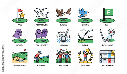 Golf terms illustrated: understanding aces to leadership