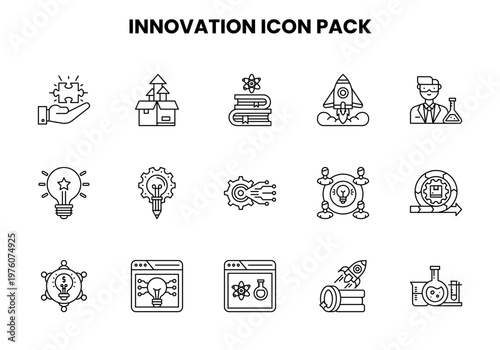 Innovation Line Set Icons Pack