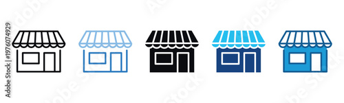 Shop Icon Set Multiple Style Of