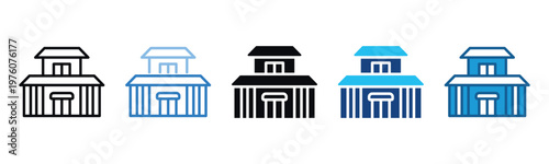 Museum Icon Set Multiple Style Of