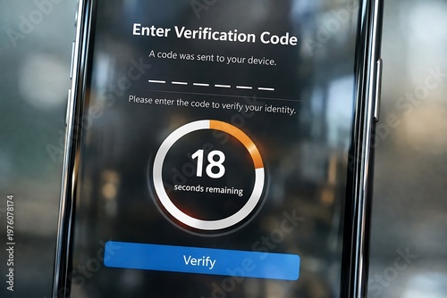 Smartphone Screen Displaying Two-Factor Authentication Verification Code