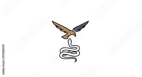 Eagle Attacking Snake Symbol