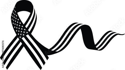 Patriotic independence day ribbon a symbol of american freedom and national pride