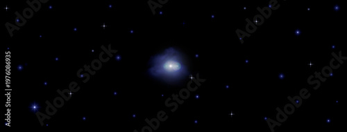 Stars, dust and gas nebula in a far galaxy.