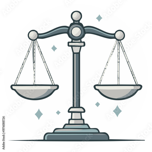 Symbolic Antique Balance Scale Representing Justice Fairness Equilibrium and Legal Concepts