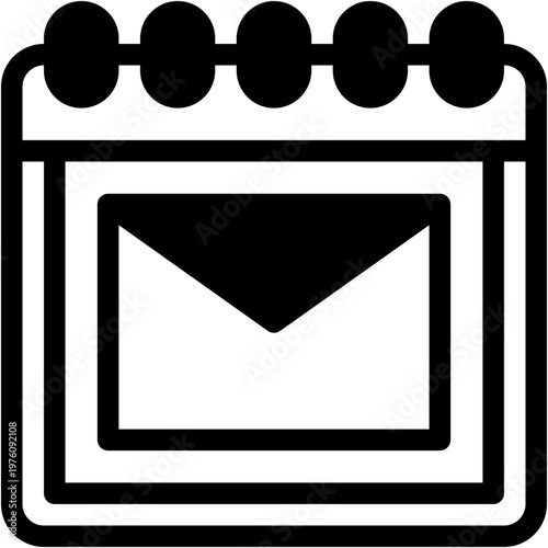 Vector Icon Calendar, Date And Time, Latter, Email, Message