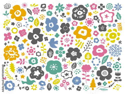 北欧風の花のデザイン