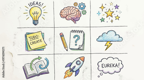 Creative ideas and inspiration concept.