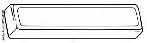 A rectangular outline illustration of a gold bar ingot with simple black line drawing