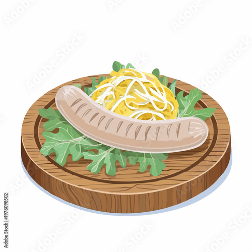 Schlesische Weißwurst mit Sauerkraut