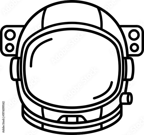 Astronaut helmet illustration, space exploration gear, Artemis 2 tracker concept art, cosmic adventure helmet