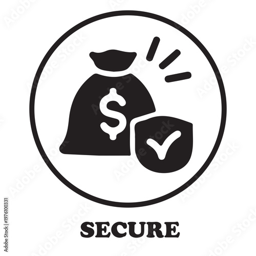 Secure money icon