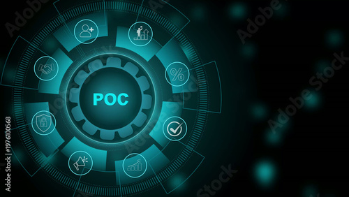 Tableau sur toile Proof of Concept (POC) and Innovation Validation Technology Concept