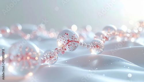 Intricate Model of the Lymphatic System Showing Cellular Structures and Fluid Flow