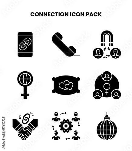 Connection Glyph Bundle Icons Pack