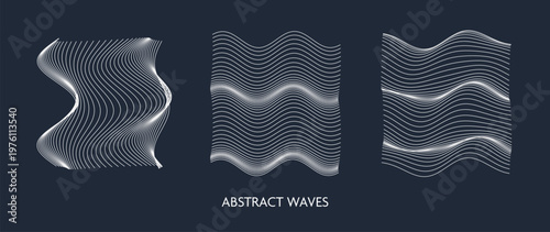 Minimal Linear Waves with Smooth Curves and Flowing Abstract Wave Pattern Design