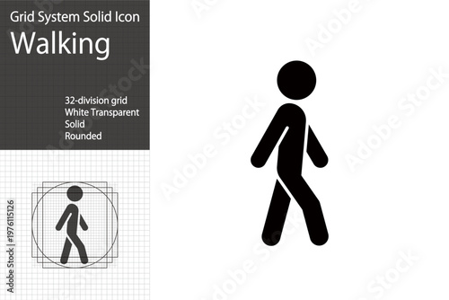 pictogram of a person walking, walking icon