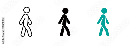 pictogram of a person walking, walking icon