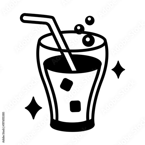 A glyph style icon showing lemonade