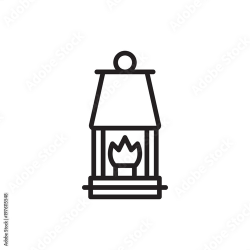 Safety lamp icon symbolizing mine lighting, representing lantern hardware, methane detection tools, explosion proof gear, subsurface safety systems, and industrial atmospheric monitoring logistics.