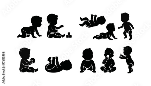 赤ちゃんのイラストアイコン