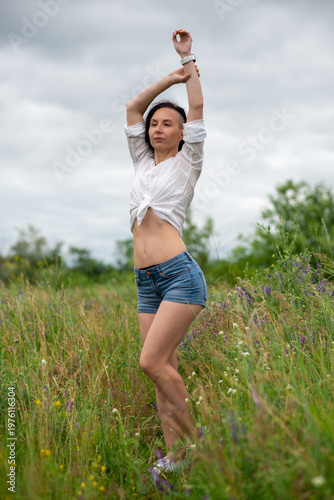 Joyful Woman Enjoying Nature