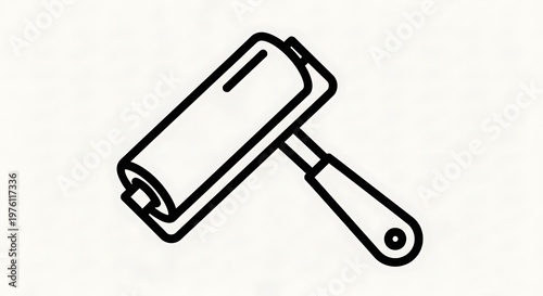 Paint roller with handle tool.