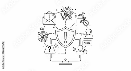 Digital security and data protection concept illustration