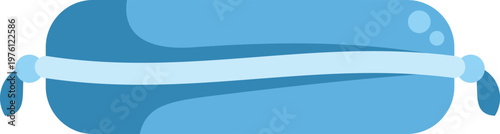 Blue bolster pillow presenting comfort, relaxation, and decorative elements for a bedroom