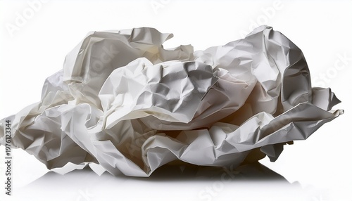 Crumpled Paper Isolated
