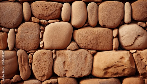 Wall Made Of Rammed Earth Clay Elements