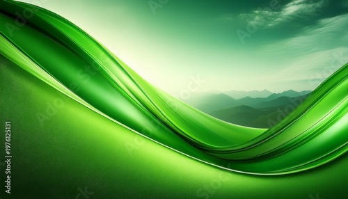 Abstract Shiny Green Background