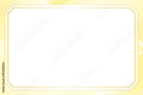 高級感あふれるフレームの招待状テンプレート背景デザイン素材　黄色