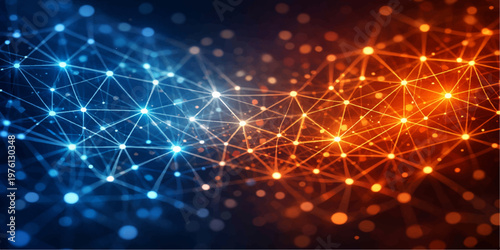 A bright blue abstract Christmas background featuring glowing stars and shiny holiday lights in a magic night sky design with a bright space backdrop illustration