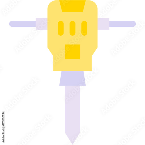 Vector Icon ackhammer, Construction And Tools, Repairing, Repair Work