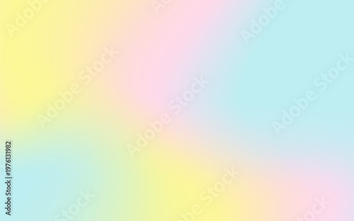 Soft pastel rainbow gradient background with yellow, pink, and light blue colors.