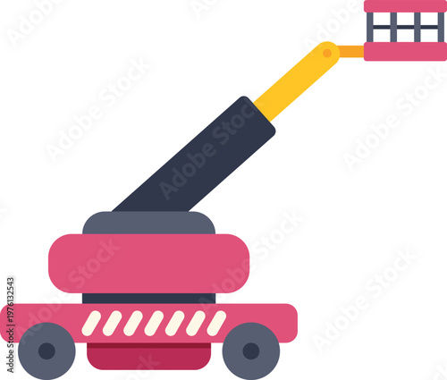 Boom lift elevating platform providing aerial access for construction and maintenance tasks