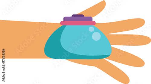 Hand applying an ice pack to relieve pain from injury, swelling, or medical conditions