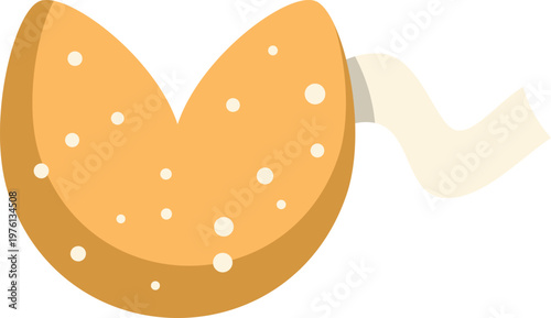 Fortune cookie with message paper predicting destiny and success