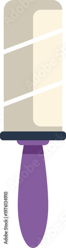 Lint roller featuring a purple handle, ideal for cleaning clothes and fabric