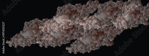 Abstract red smoky mist with gothic horror aesthetic