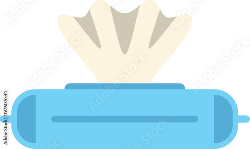 Wet wipes box dispenses tissues for cleanliness and sanitation