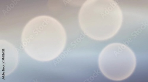 Soft White Beige Bokeh Light Circles Dreamy Glow Pastel Abstract Animation