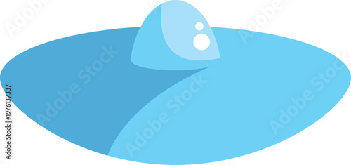 Blue flying saucer alien spaceship concept with smooth lines