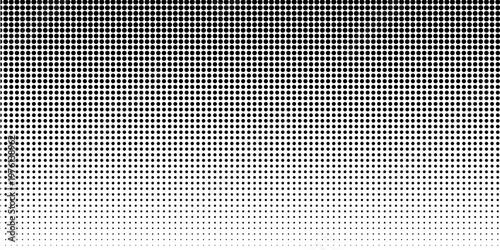 Set of halftone dots gradient pattern texture isolated on white background. Straight dotted spots using halftone circle dot raster texture. Vector blot half tone collection.